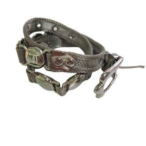 Vintage Heavy Weight Silver Mesh Belt Marked CC 145A Size 301